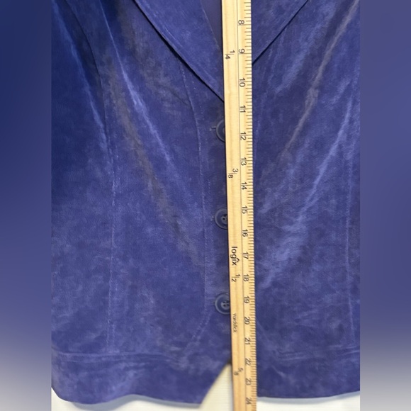 WOMENS R.O.T. DARK LAVENDER CORDUROY LONG SLEEVE FRONT THREE BUTTON CLOSURE SZ L - Picture 14 of 14